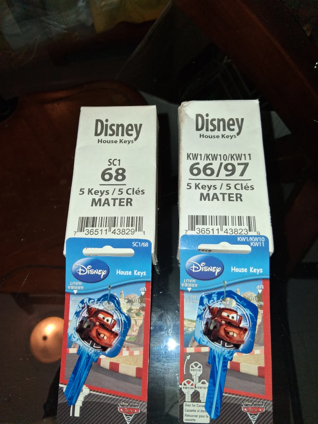 Disney Pixar Cars Mater House Keys - SC1 and KW1/KW10/KW11