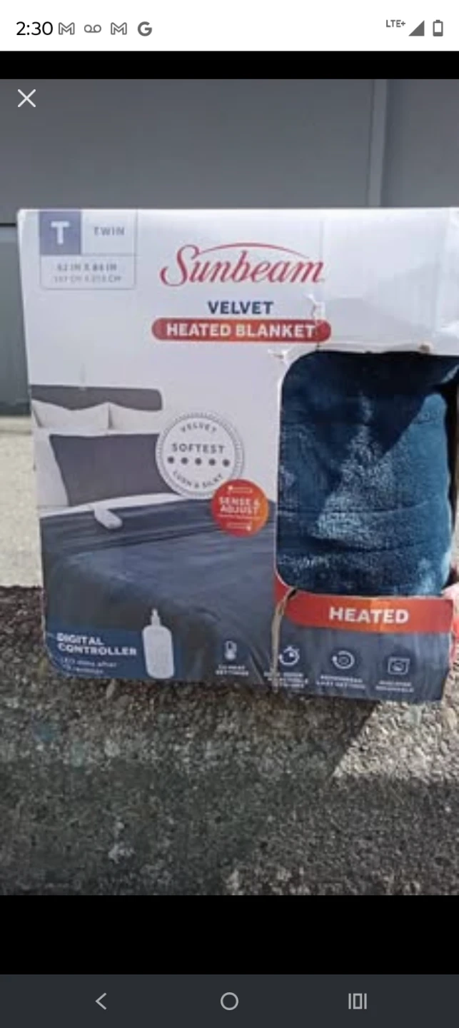 Sunbeam Twin Velvet Heated Blanket - photo 2