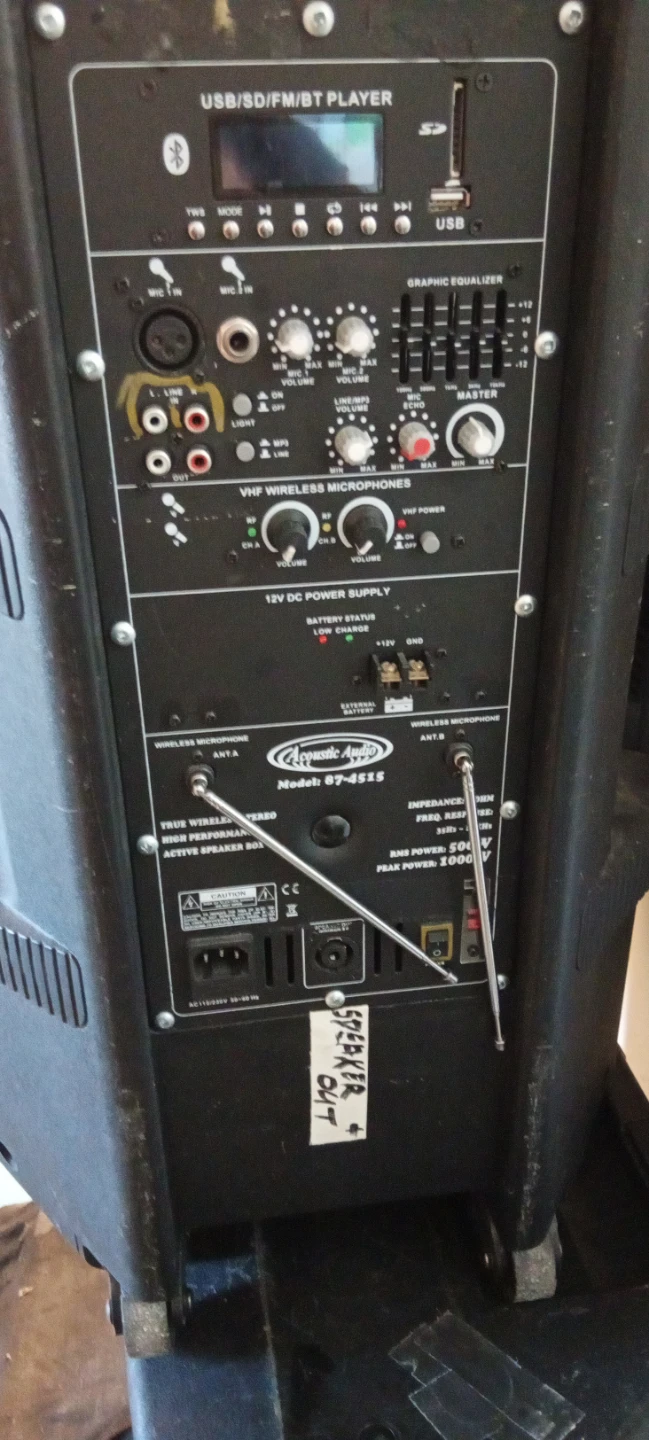 Acoustic Audio 87-4515 Portable PA Speaker