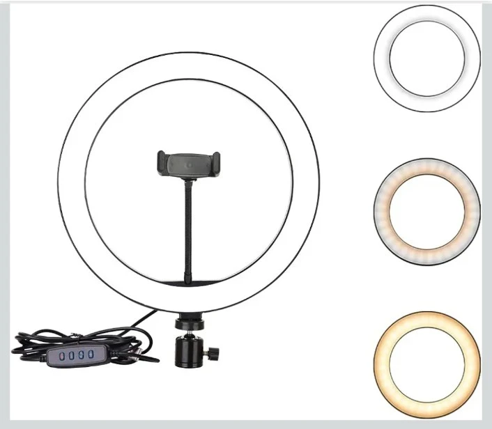 Ring Light, Dimmable with 3 Light Modes & 10 Brightness
