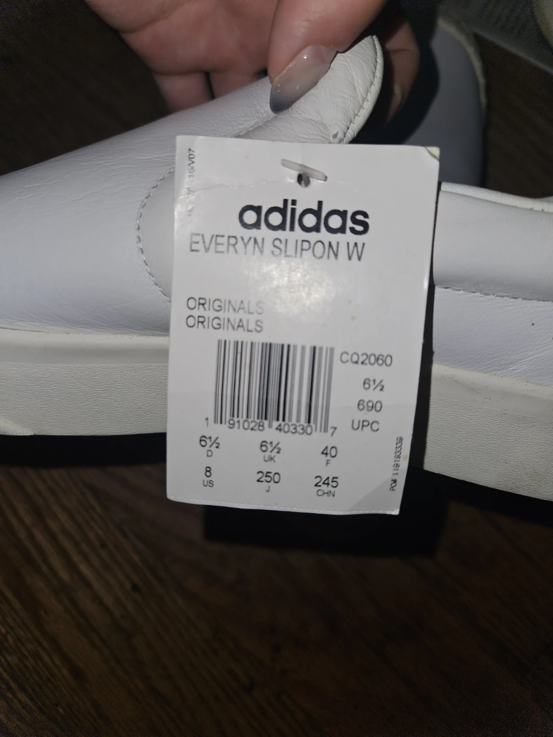 Adidas EVERYN SLIPON W White Sneakers Size 8 - photo 4