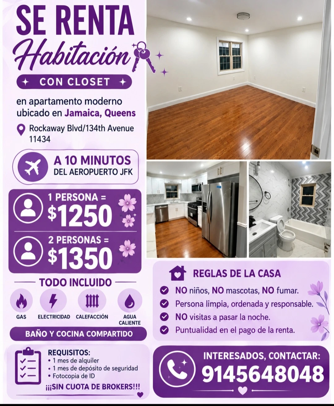 Room for rent in Jamaica, Queens