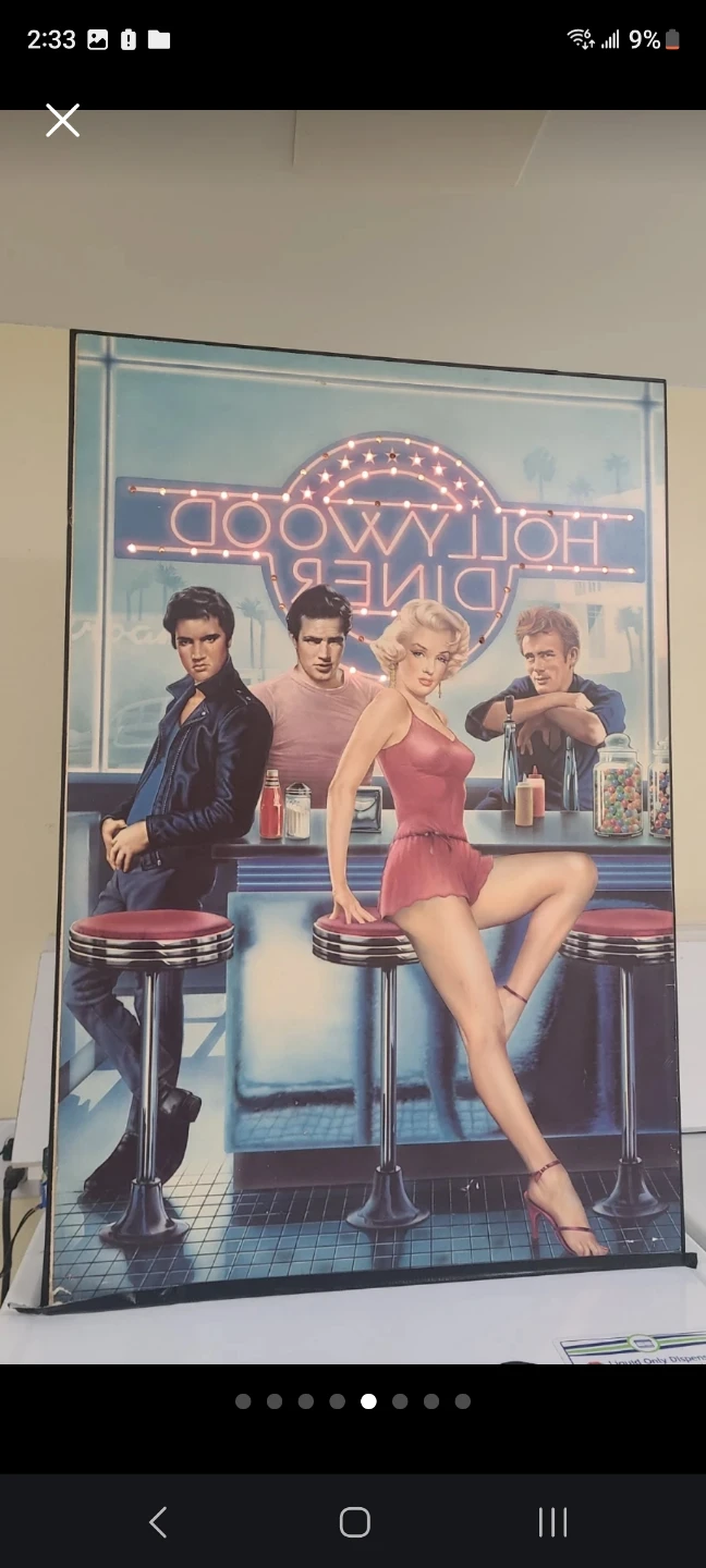 Hollywood Diner Light-Up Wall Art - photo 5