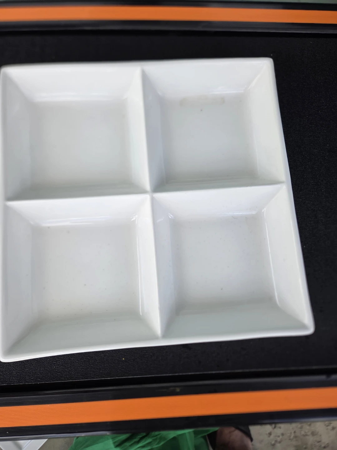White Square Divided Appetizer Plate - photo 2