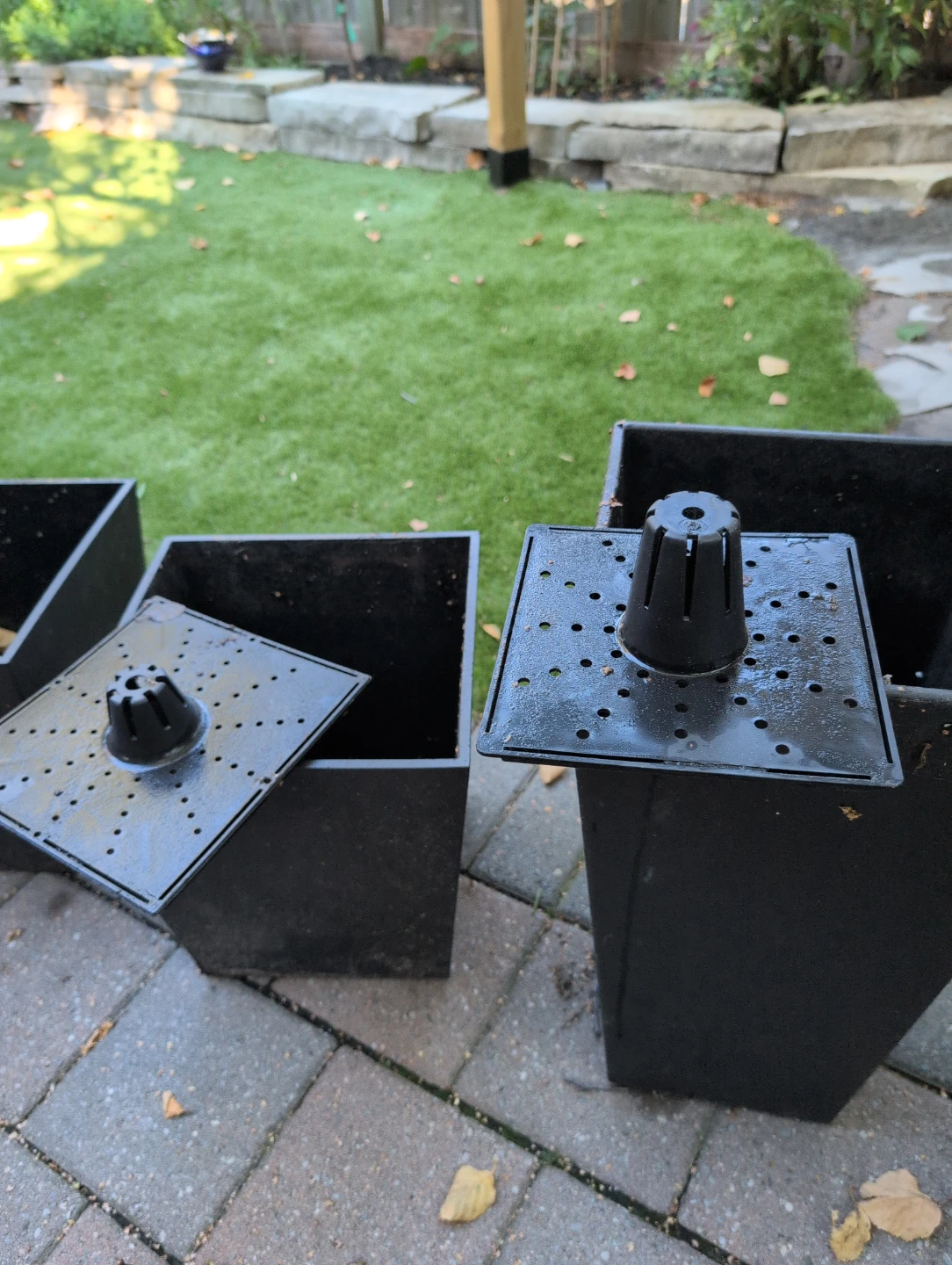 Set of 5 Black Tapered Planters (weather resistant) - photo 2
