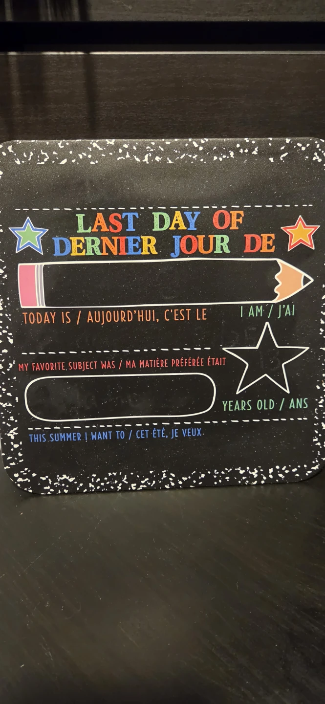 Double-Sided School Milestone Chalkboard Sign - photo 2