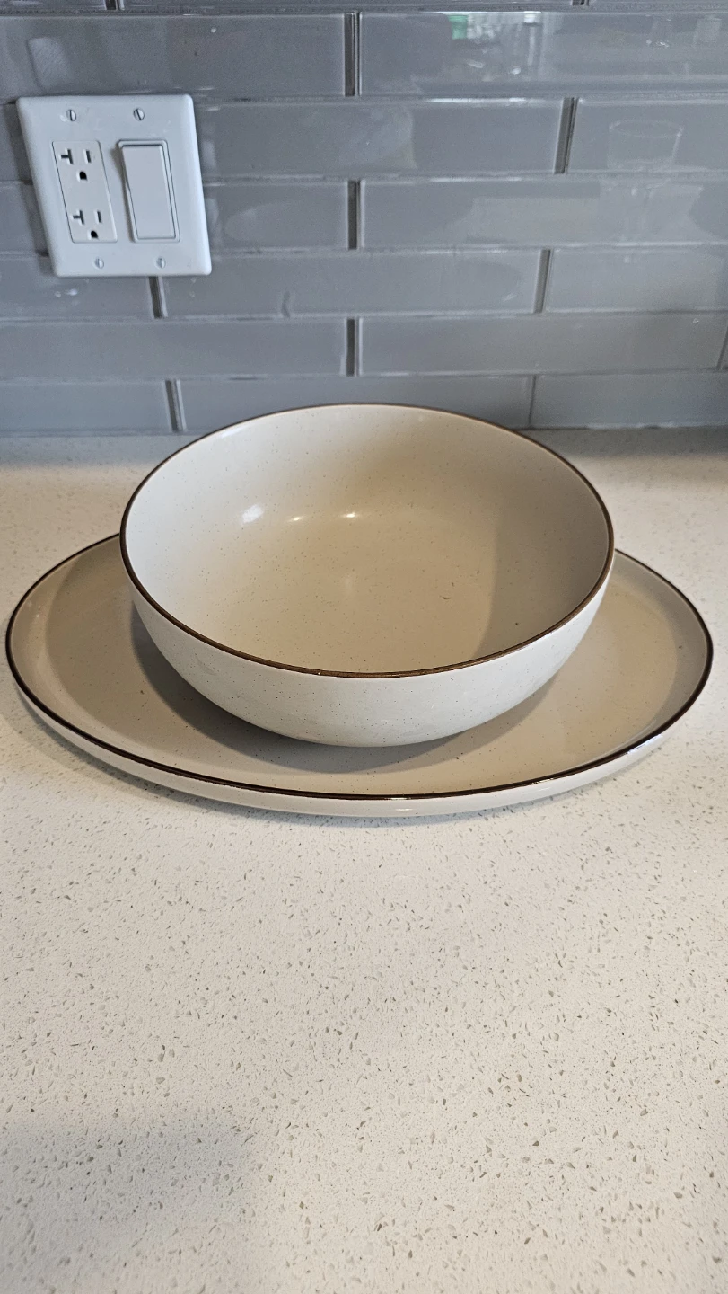 Over&back stoneware serving set, 2 pieces