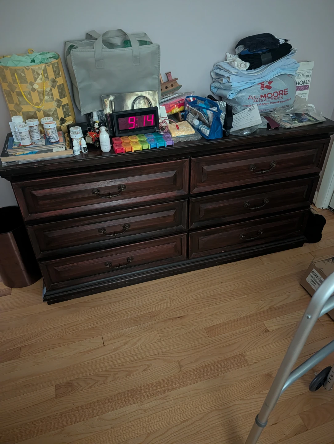Dark Wood Six-Drawer Dresser - photo 2