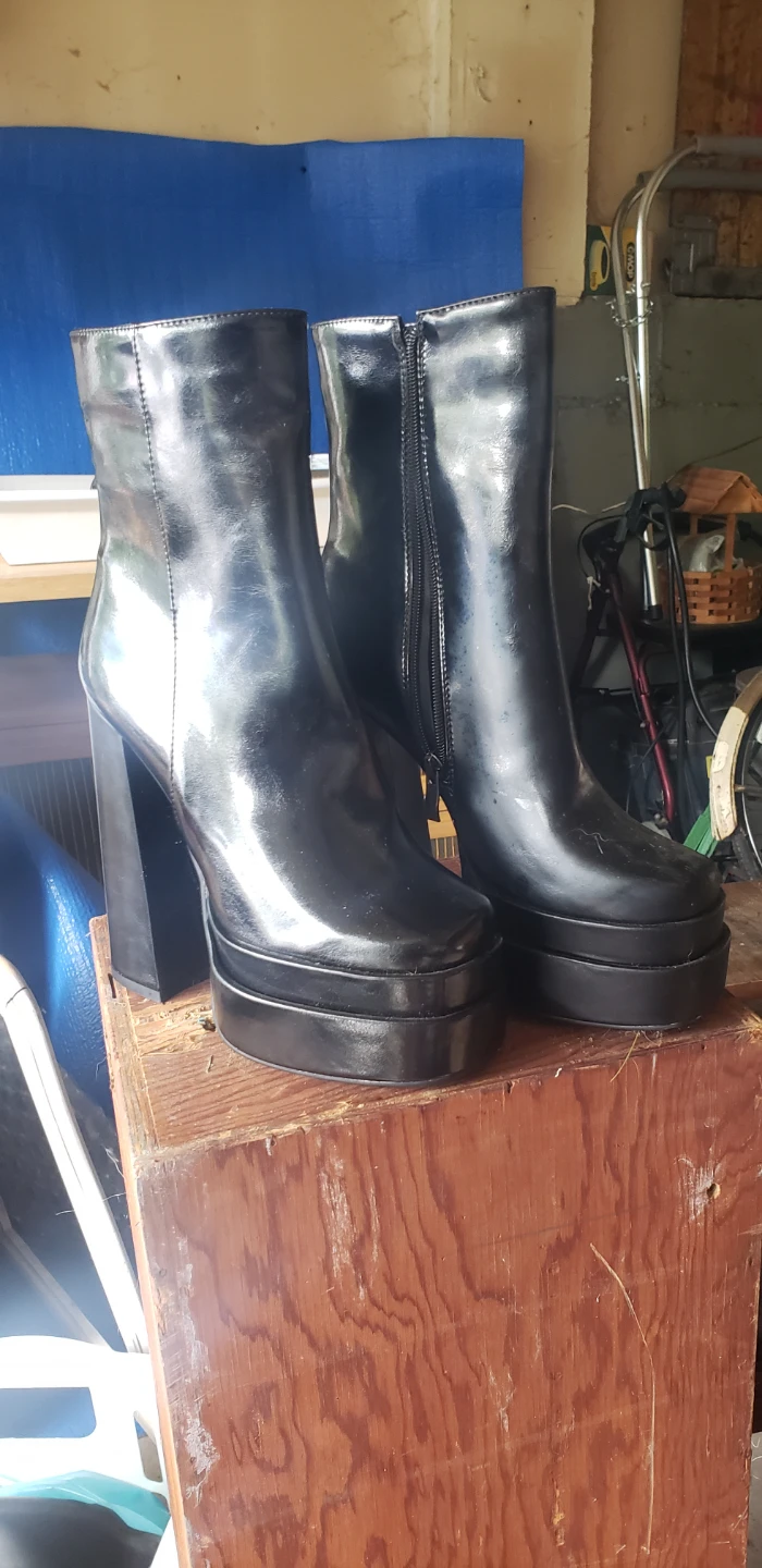 Black Platform Ankle Boots