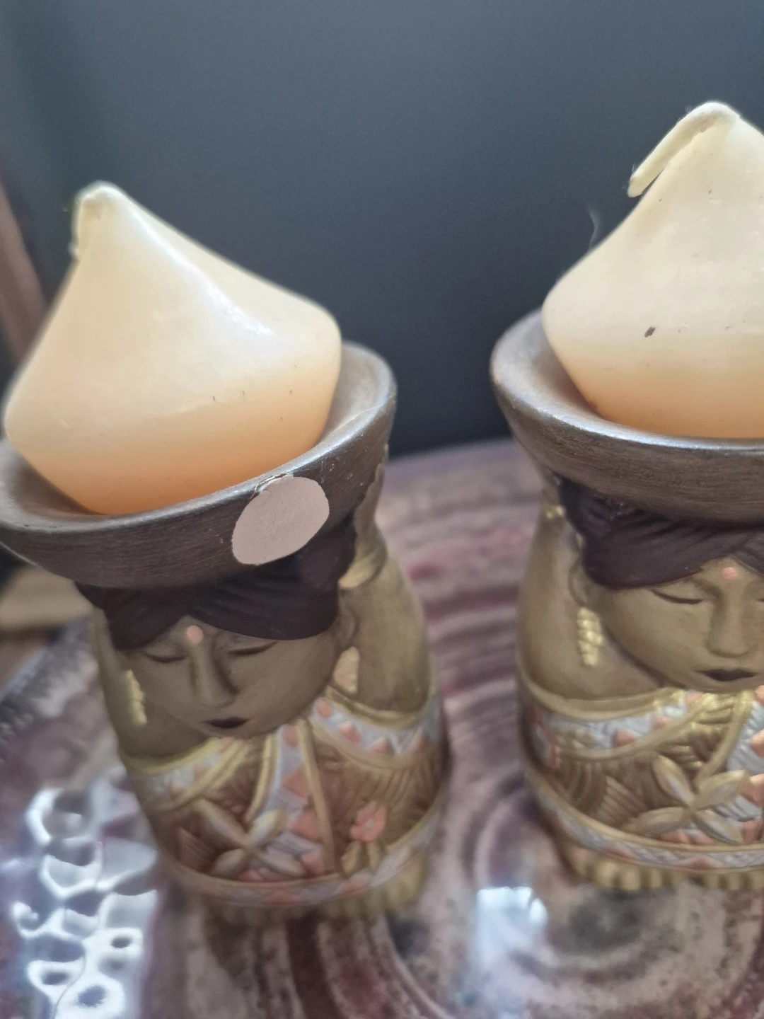 Set of Two Decorative Figure Candle Holders - photo 3