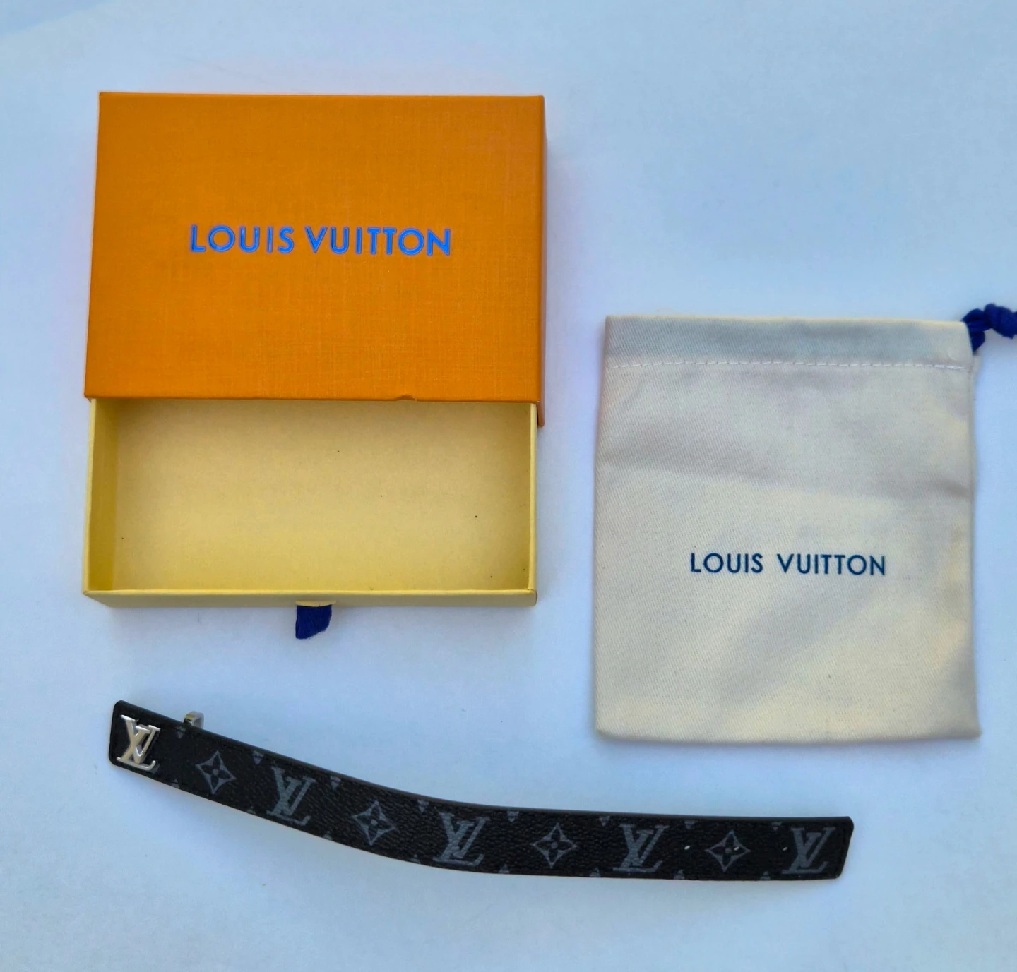 Louis Vuitton slim bracelet.