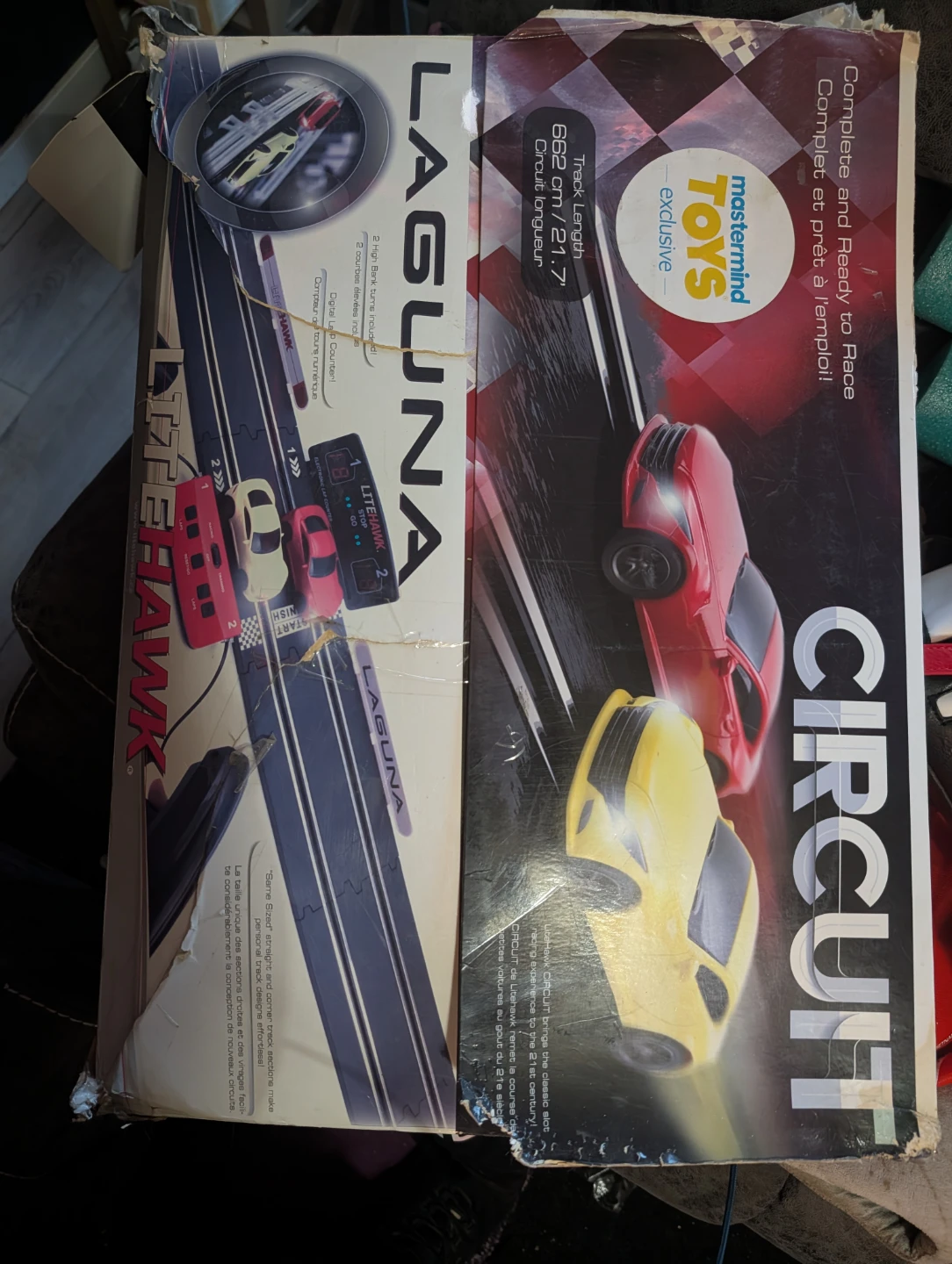 vintage Laguna race track with  2 cars