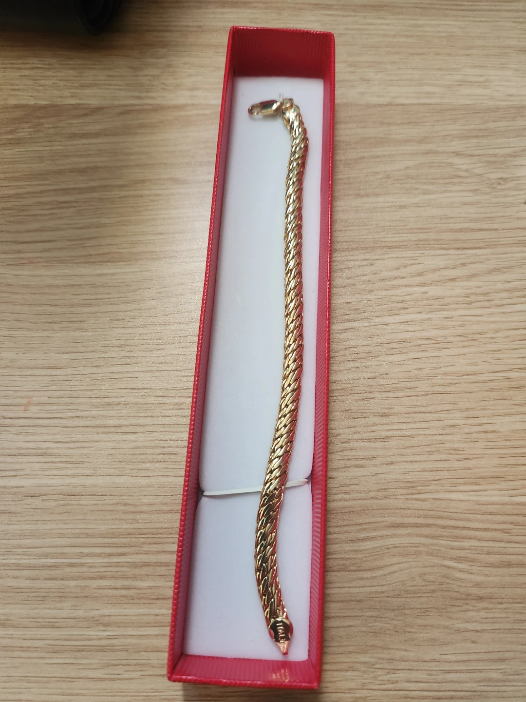 750K Plated Gold Tone Braided Chain Bracelet