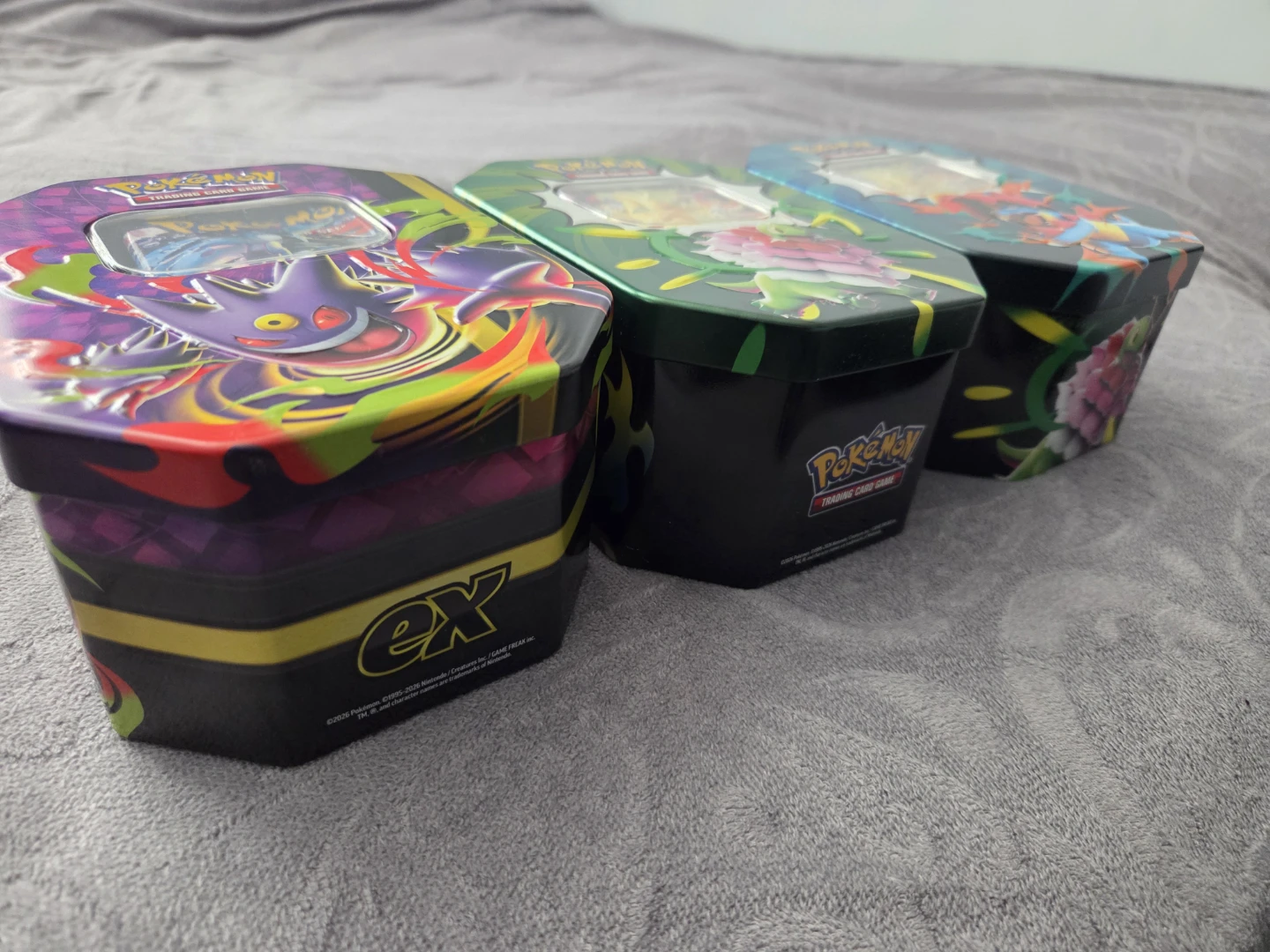 3 Pokemon Trading Card Game Empty Tins - photo 2
