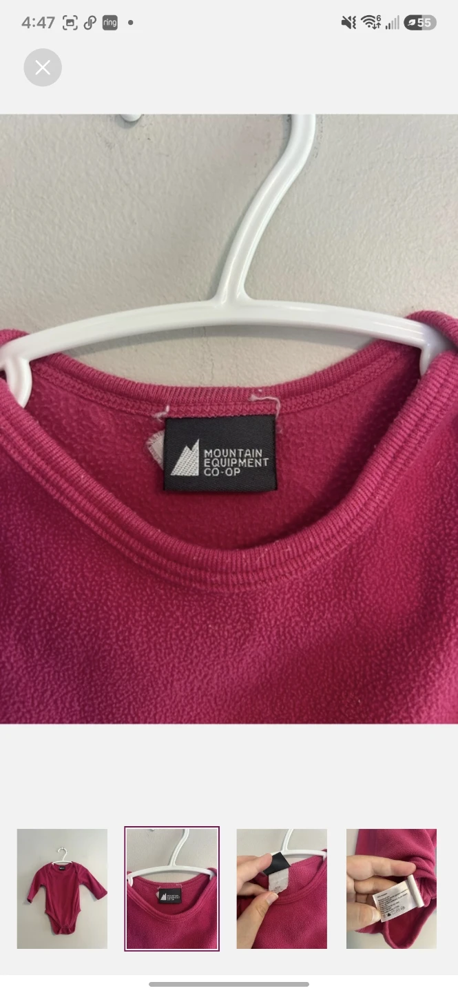 MEC Pink Fleece Baby Bodysuit - photo 2