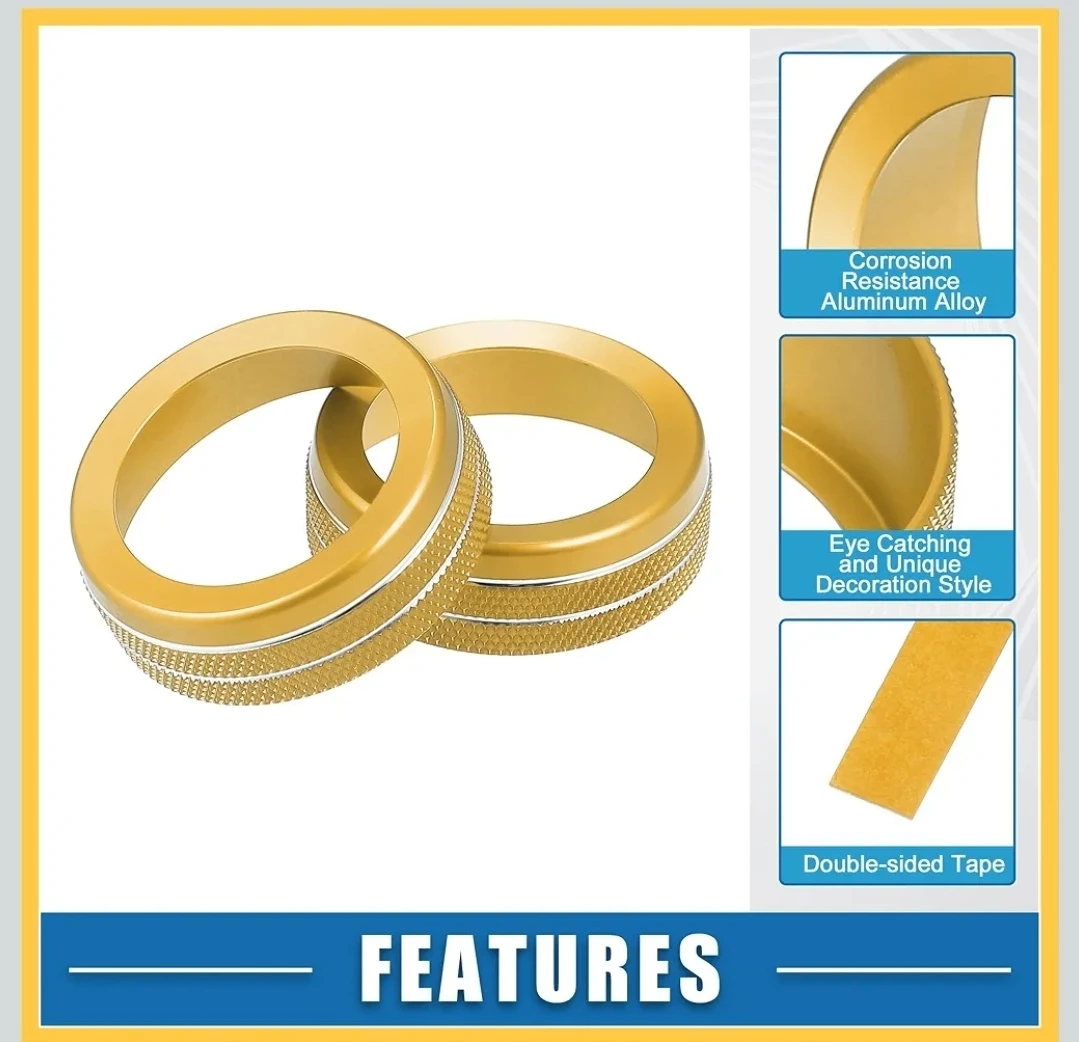 Gold AC Knob Covers (Set of 3) - photo 4