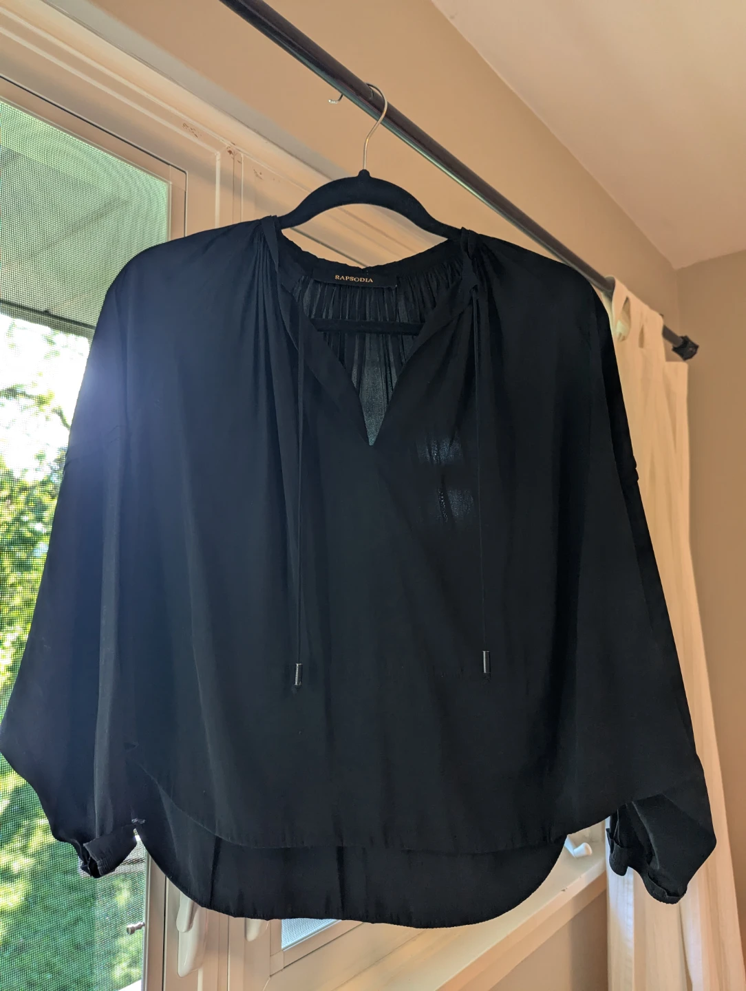 Rapsodia black long sleeve blouse