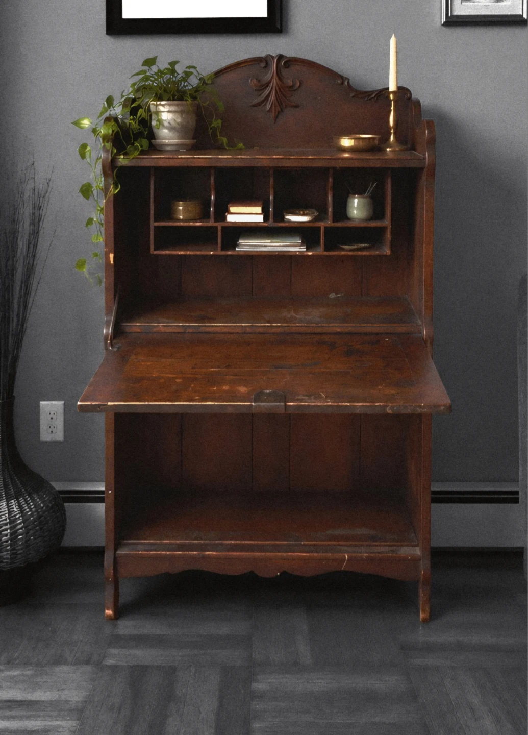 Antique Walnut Larkin Drop-Down Desk