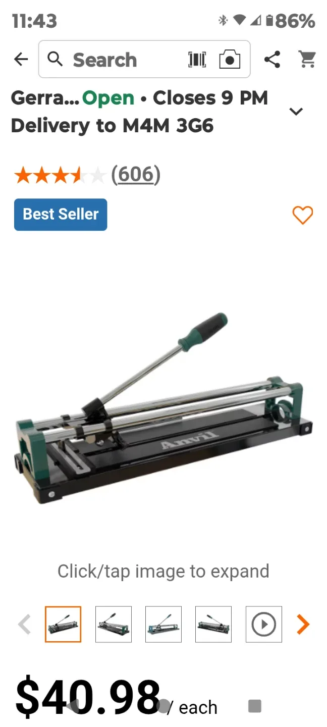Anvil 14-inch Tile Cutter - photo 2
