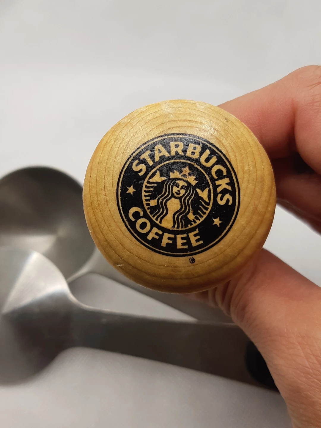 Starbucks Coffee wooden espresso tamper and espresso scoop set - photo 3