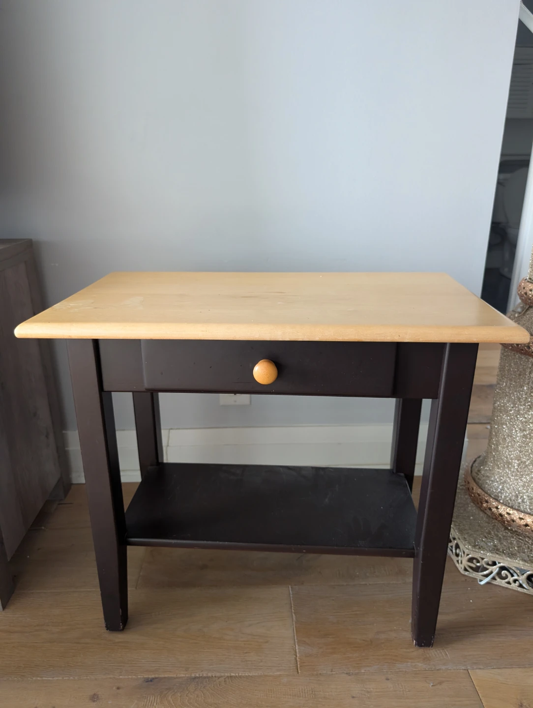 Two-Tone Wooden Side Table