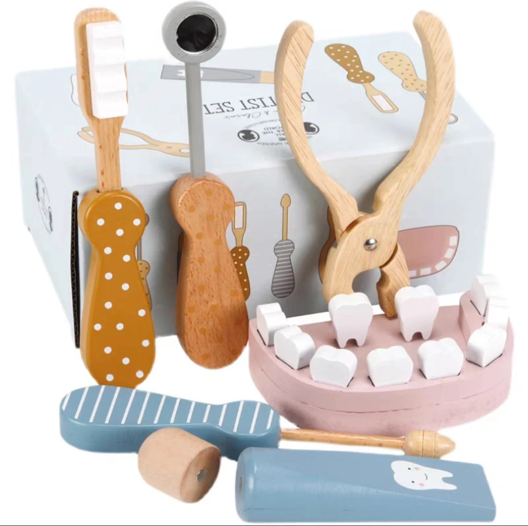Kids Wooden Montessori Doctor and Dentist Playset - photo 4