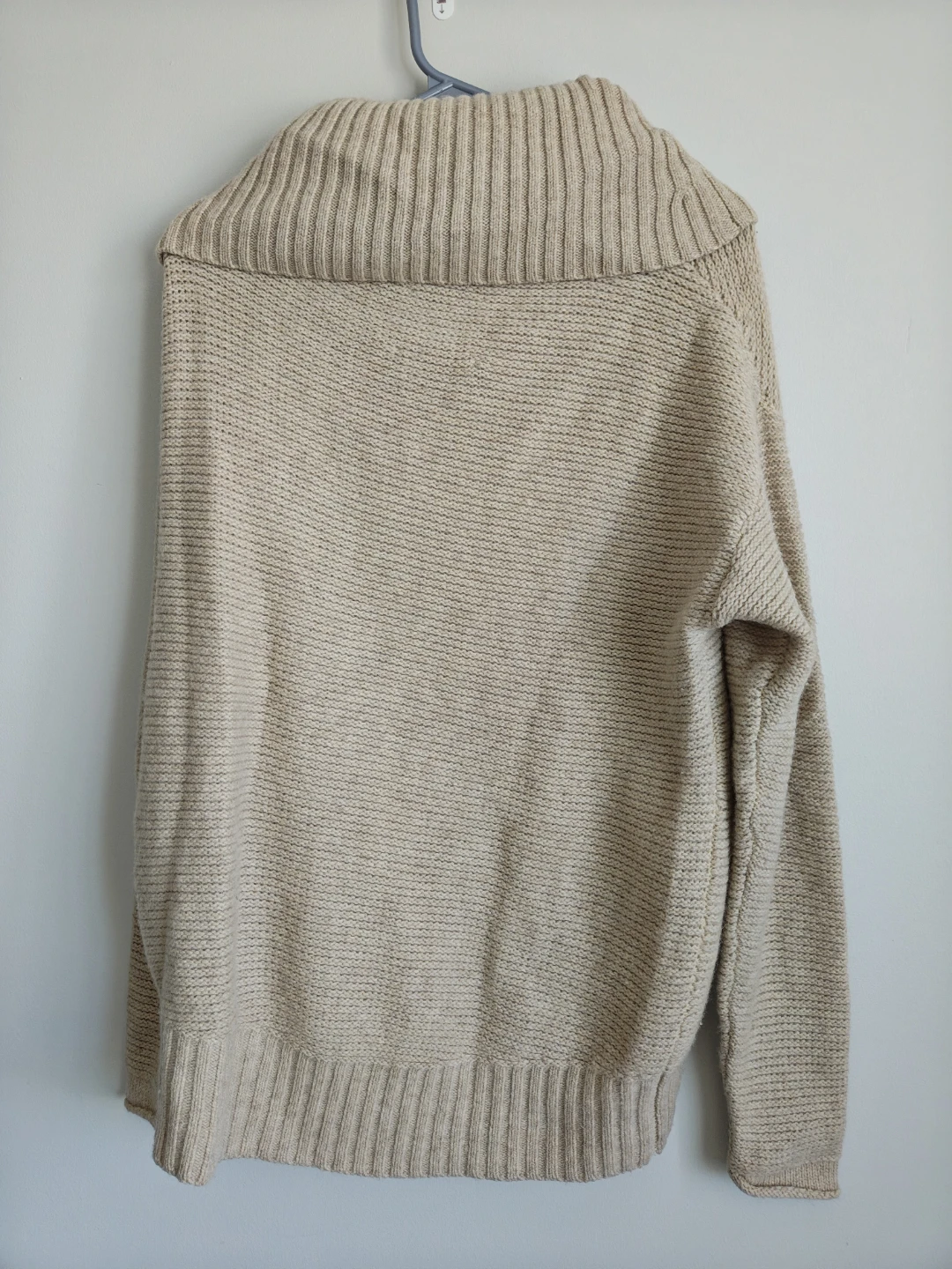 TNA Beige Zip-Up Knit Sweater - photo 4