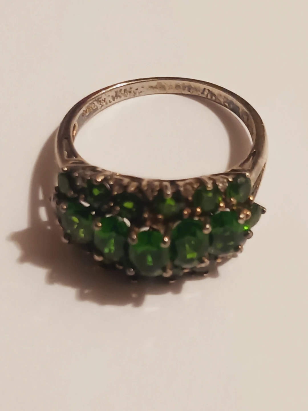Sterling Silver 925 Green Gemstone Statement Ring.9. - photo 2
