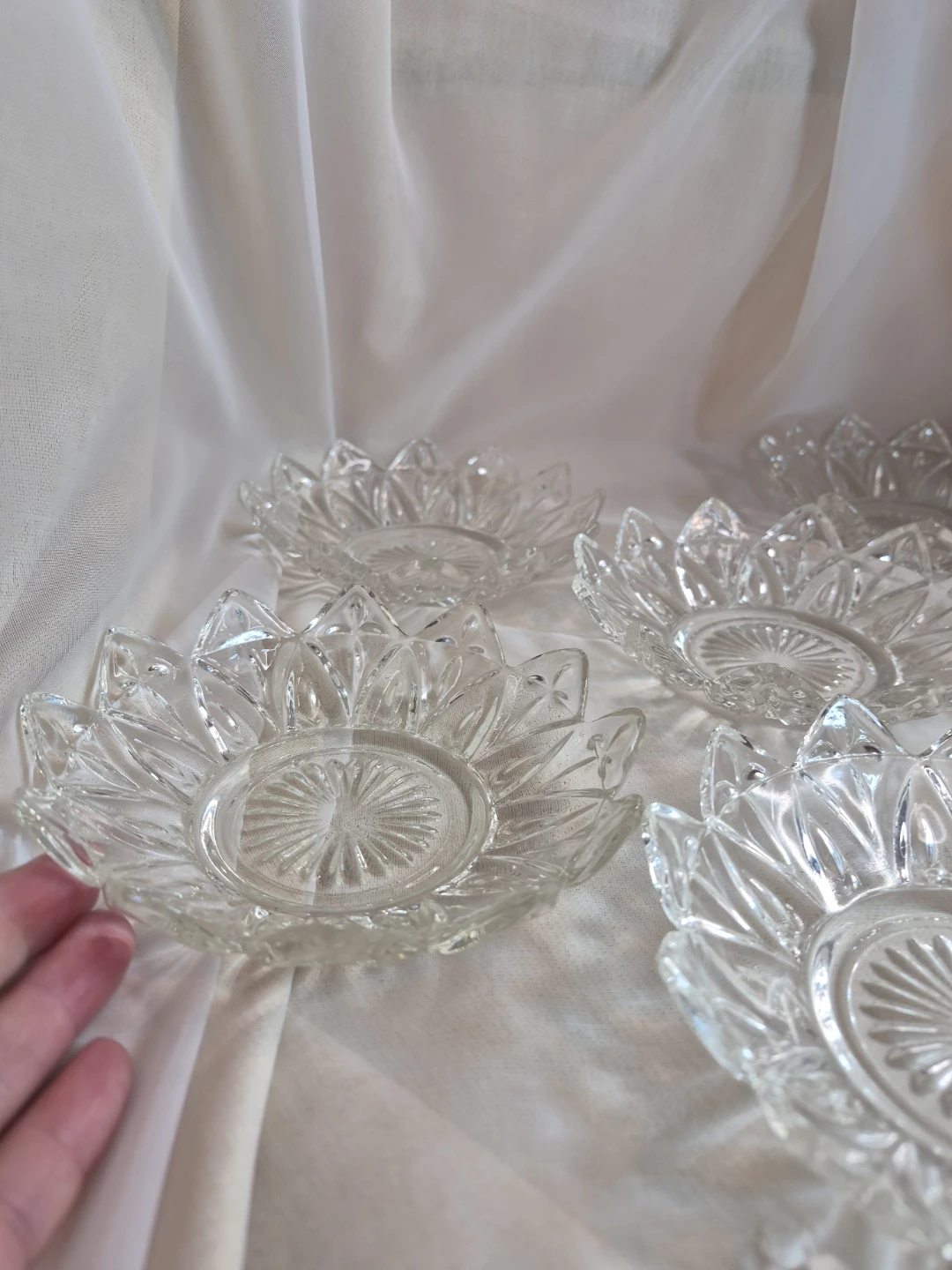 Set of 6 Beautiful Vintage Clear Federal Glass Bowls - photo 3