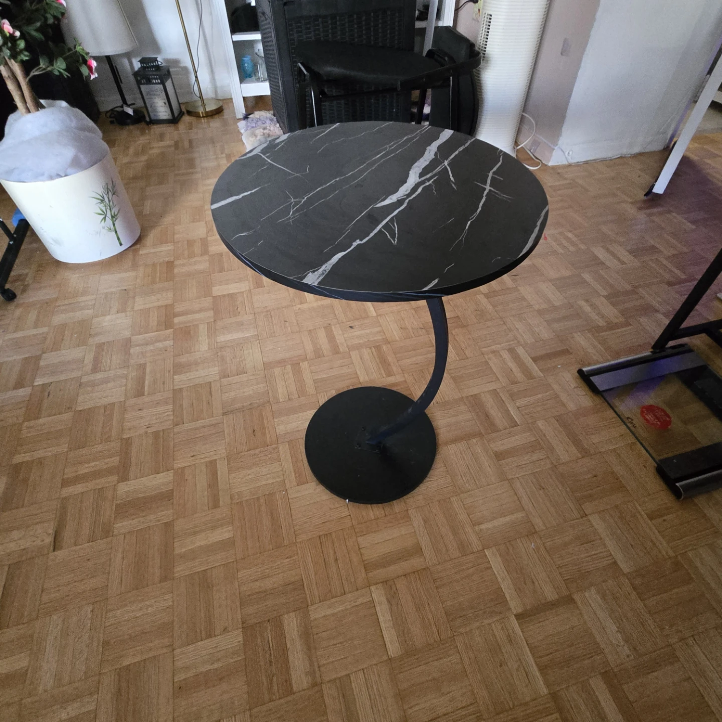 Two black end tables or night tables