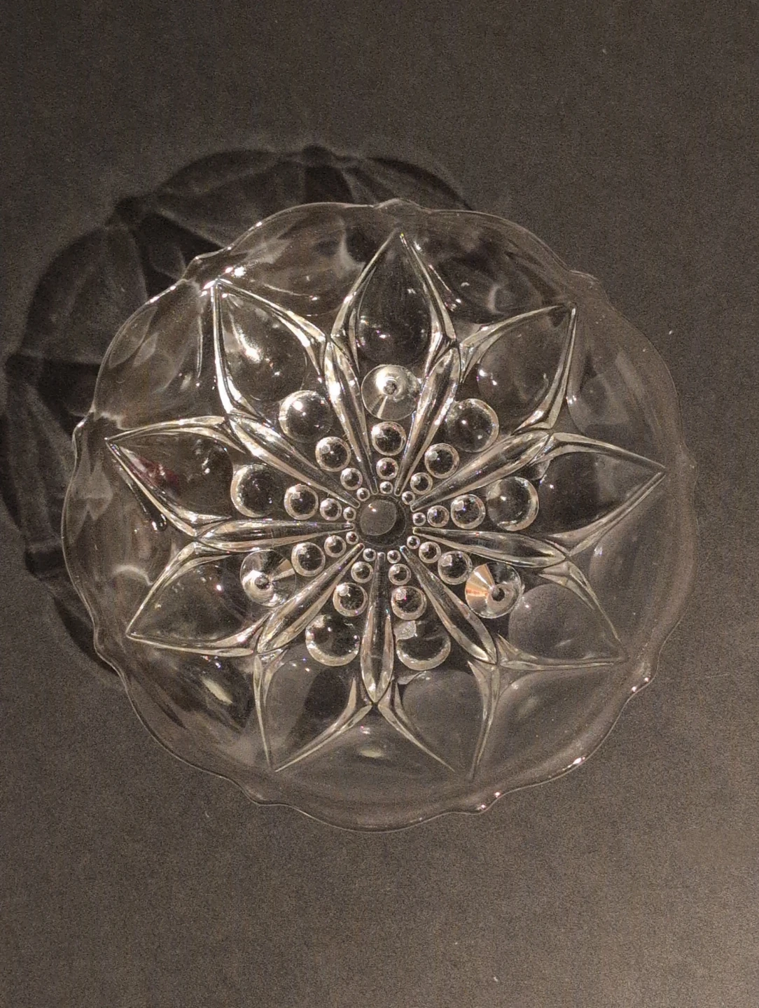 1960s Anchor Hocking Teardrop & Dot footed bowl