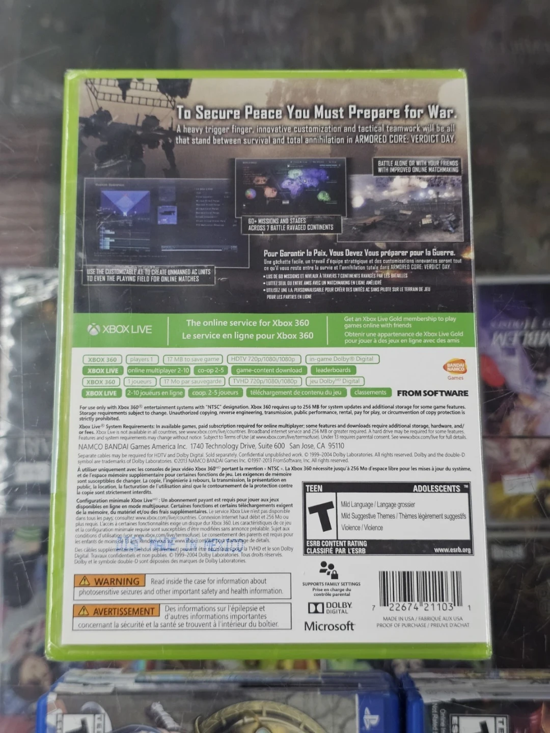 Armored Core: Verdict Day for Xbox 360 (sealed copy) - photo 2