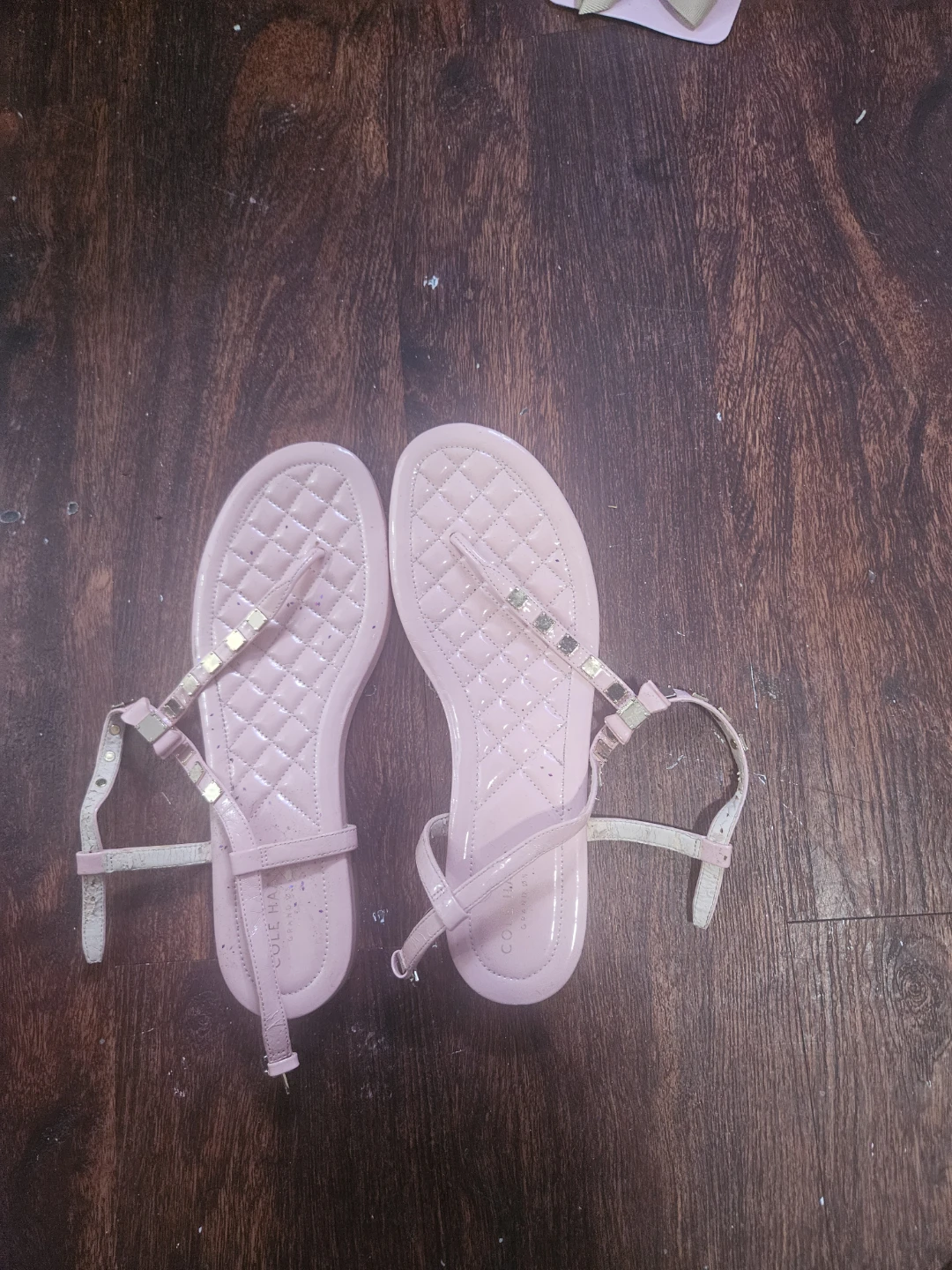 Cole Haan Pink Quilted Sandals