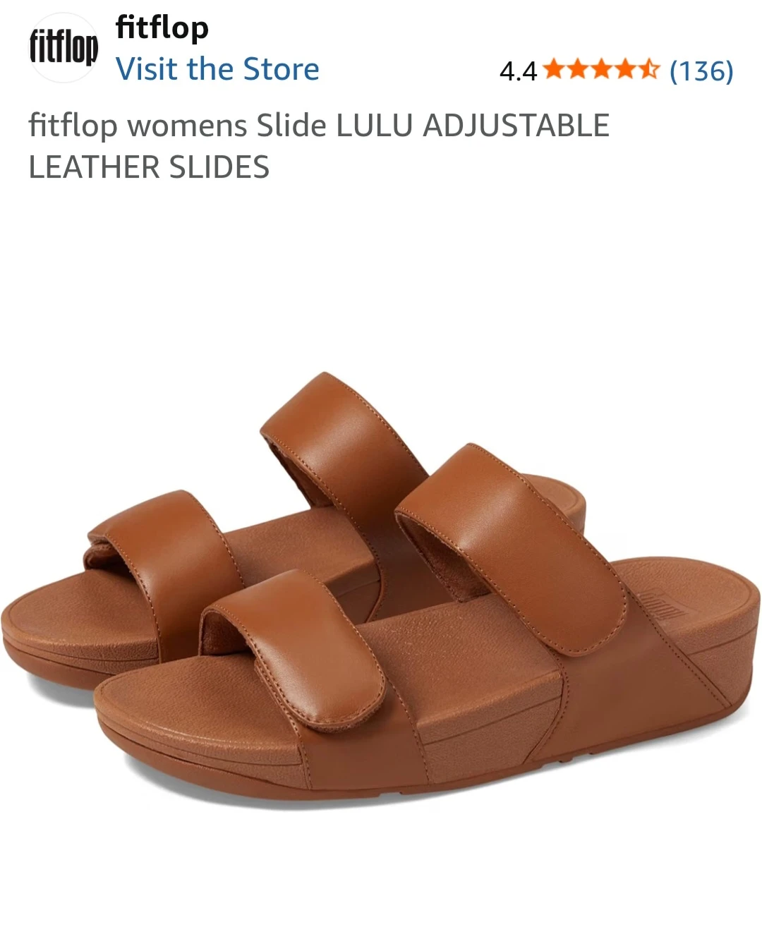 Leather Fitflop Womens Lulu Adjustable Slide