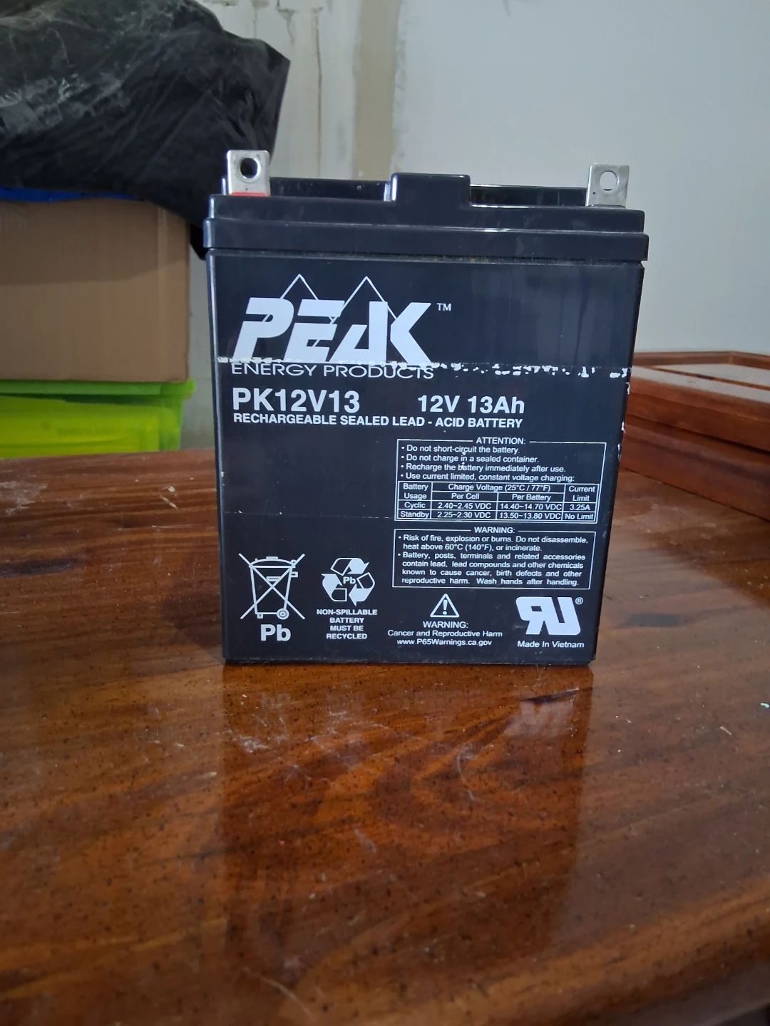 Peak Energy Products PK12V13 12V 13Ah Battery