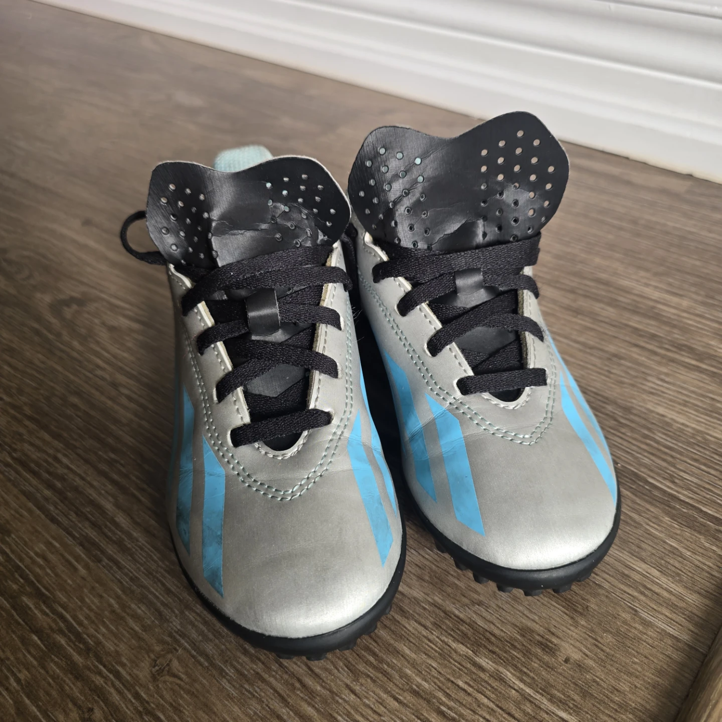 Adidas Messi Turf Soccer Cleats - Silver/Blue - photo 3