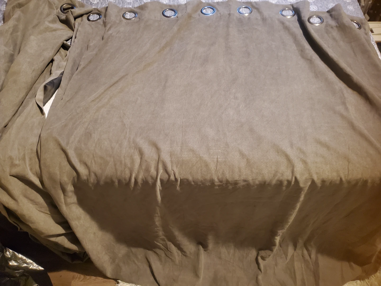 Taupe Grommet Curtains