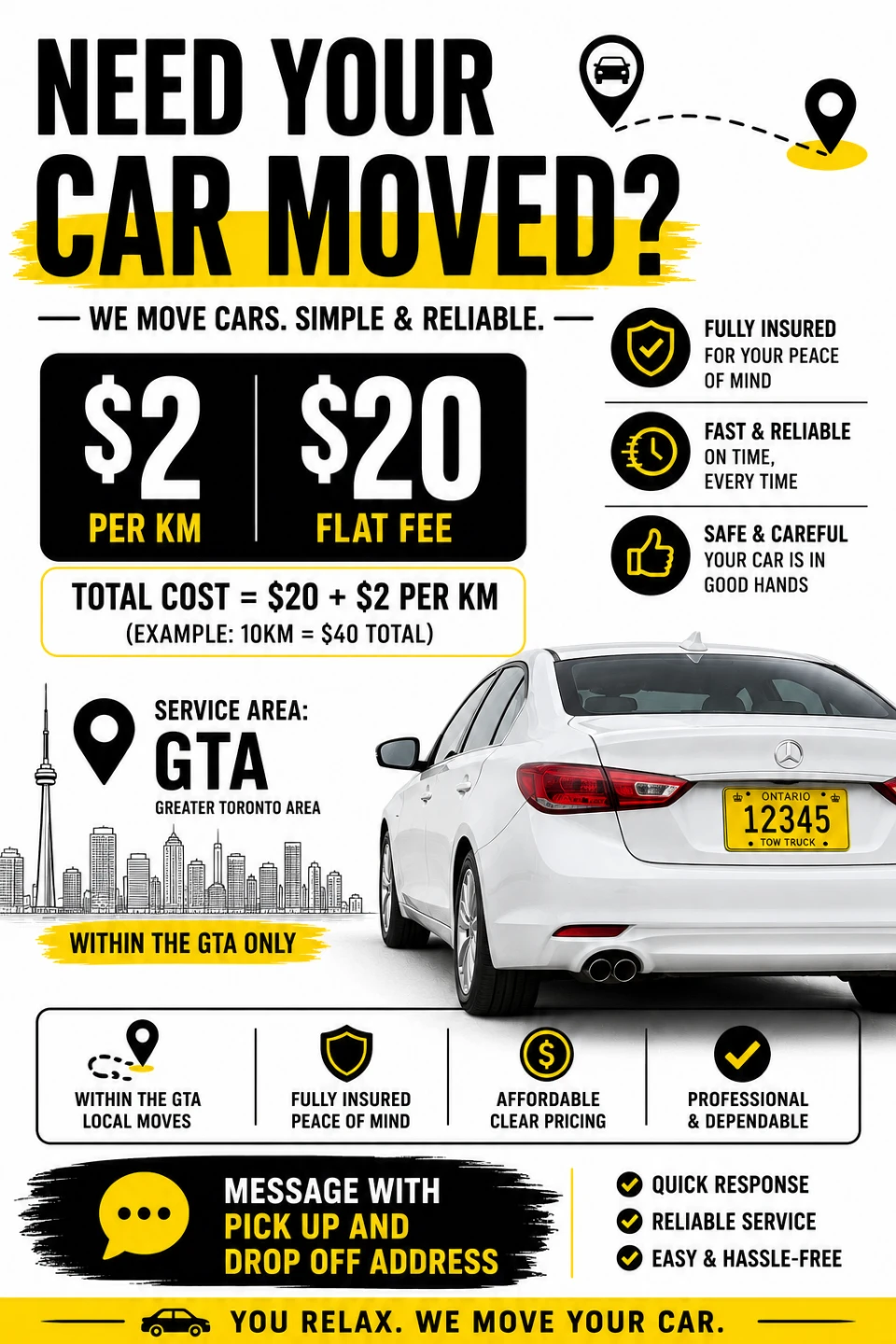 Car Moving Service - GTA Area