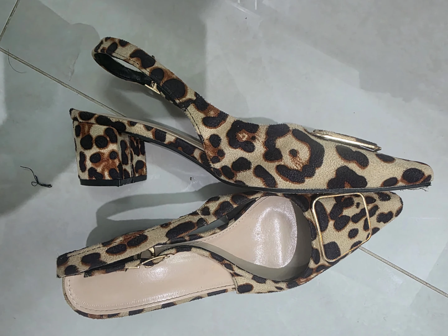 Leopard Slingback block heel - photo 2