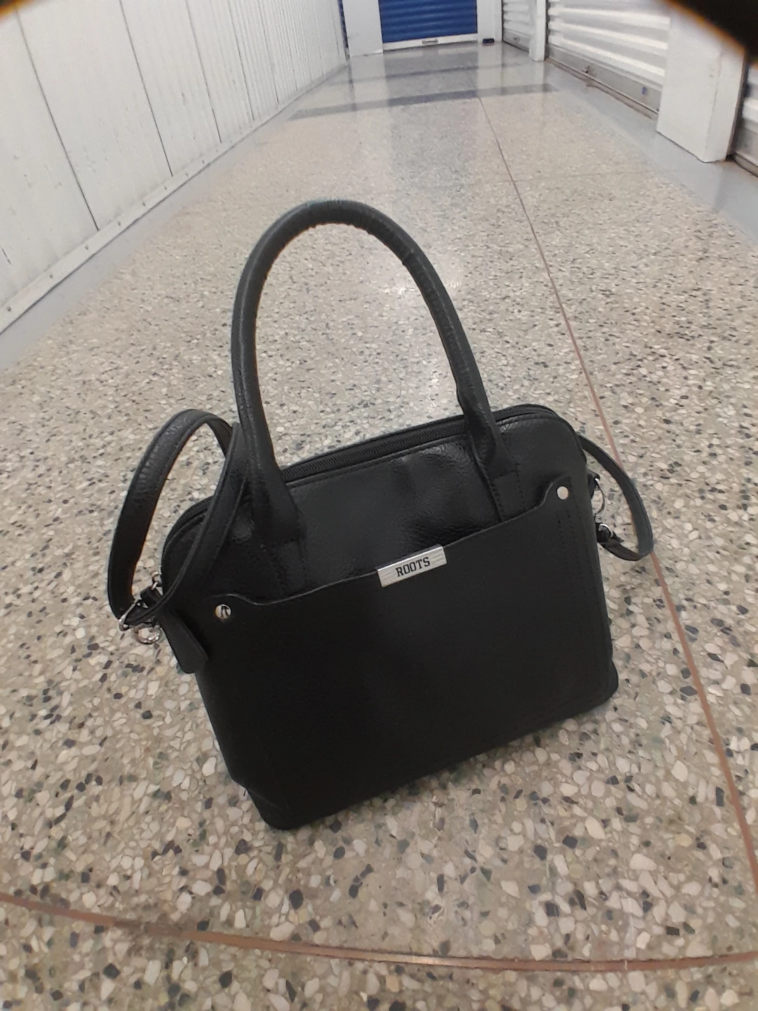 Black ROOTS Handbag Mini Style