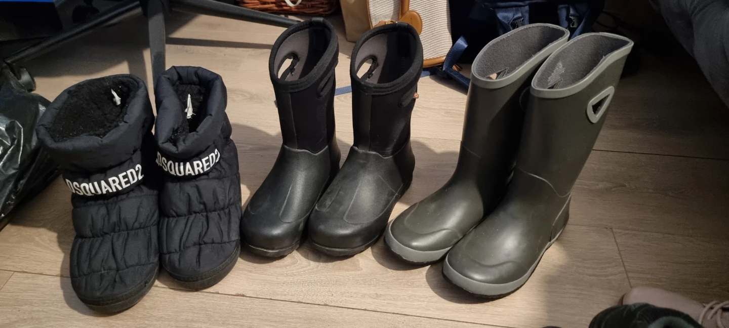 Size 4 Waterproof Boots – 3 Pairs