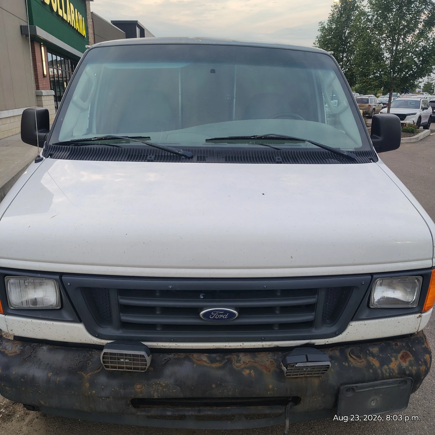 White Ford E-350 Super Duty Cargo Van - photo 2
