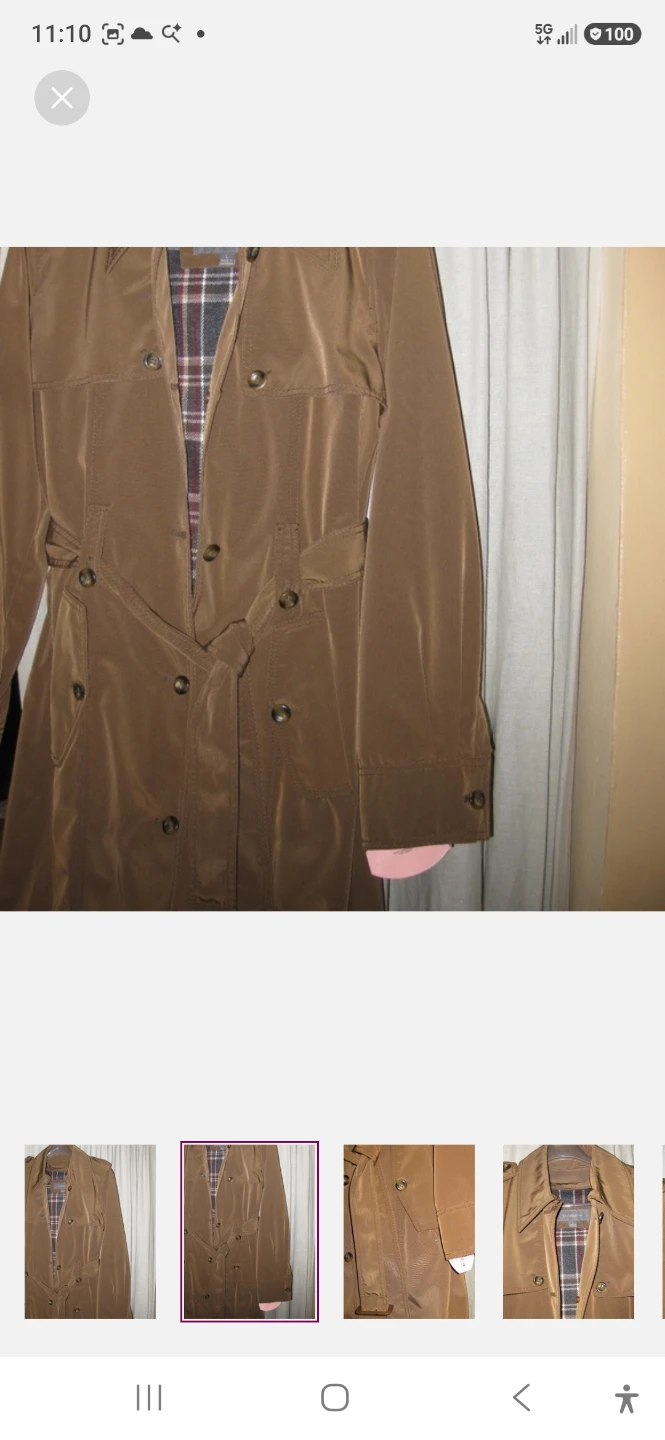 NEW TAN BROWN TRENCH COAT, Zip out lining 🏈 12, 10 Womens - photo 2