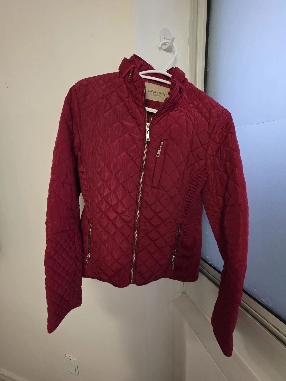 Melya Melody Red Quilted Jacket
