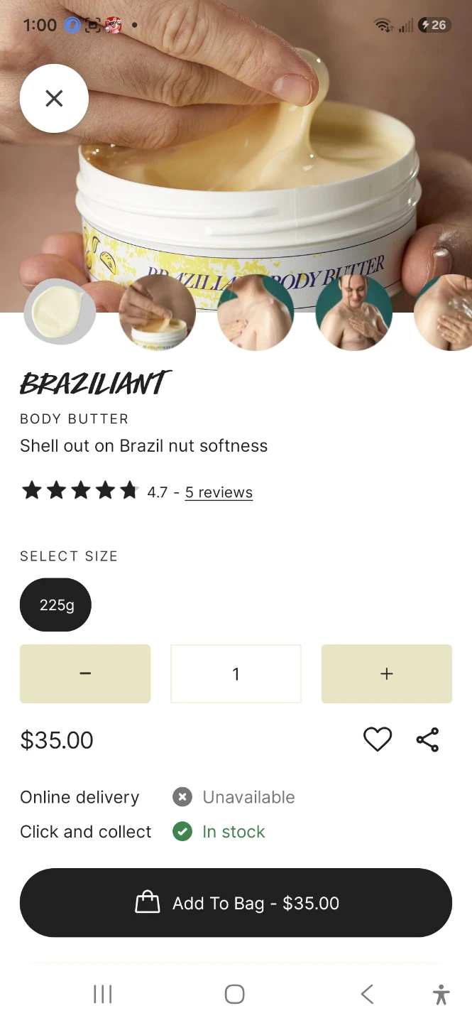 Lush Brazilliant Body Butter 225g