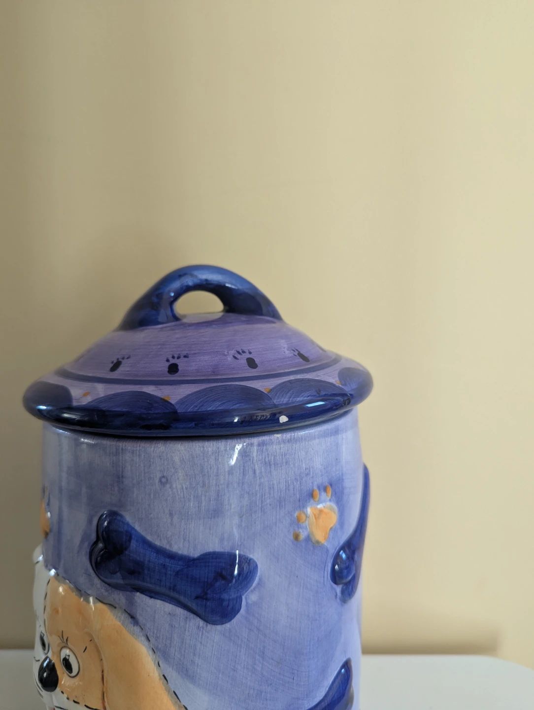 CERAMIC VINTAGE DOG TREAT/FOOD JAR - photo 2