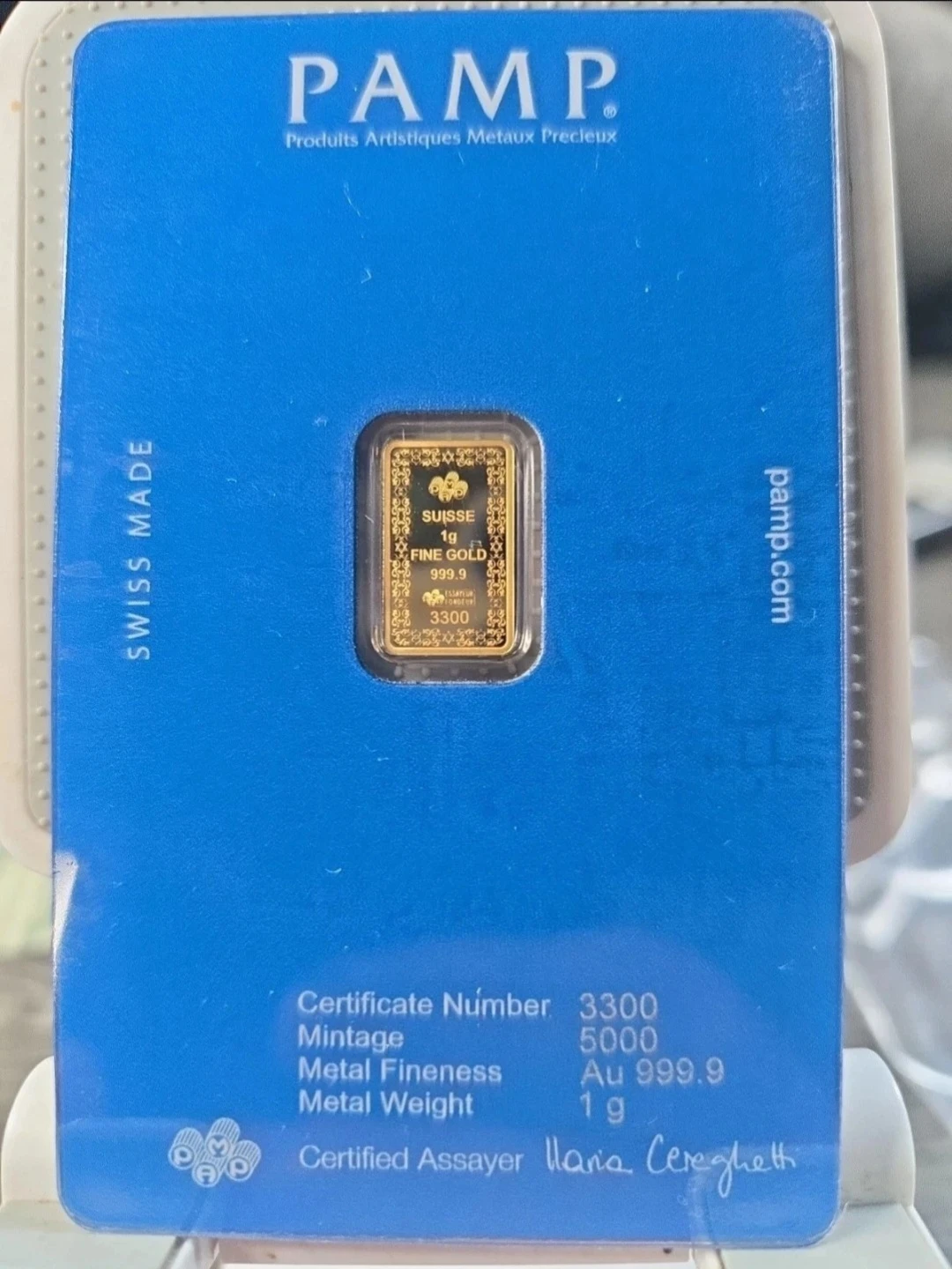 PAMP Suisse Star of David 1g Gold Bar - photo 2