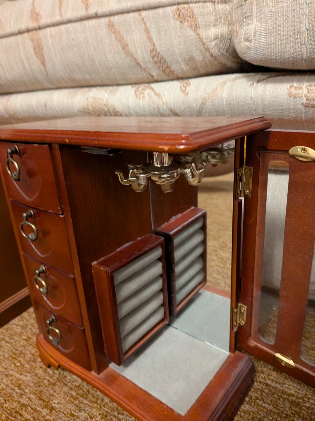 Wooden Jewellery Box with Drawers - photo 5