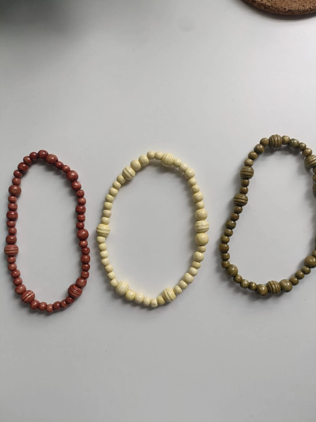 Set of Three Wooden Bead necklace - photo 2