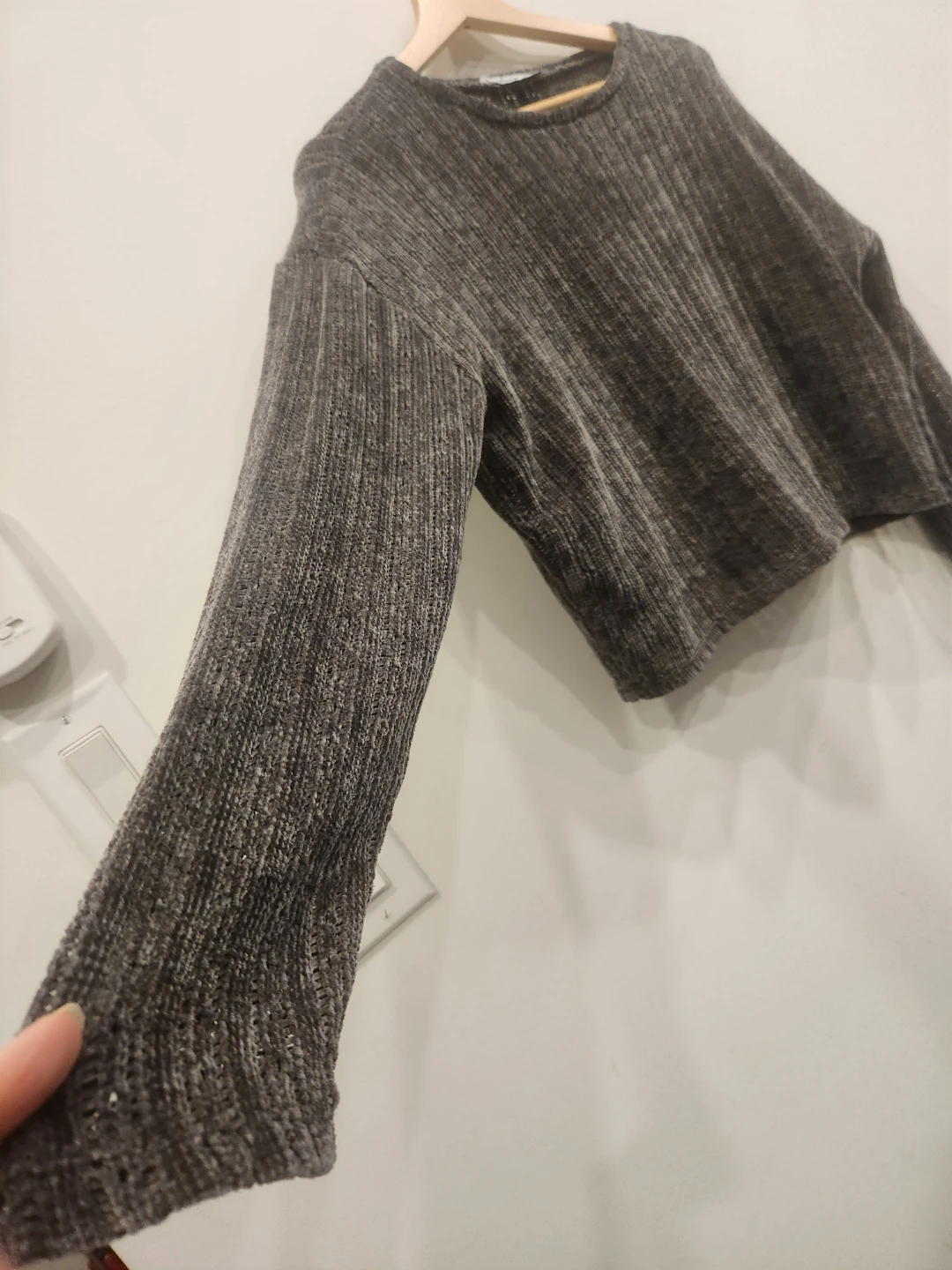 Hollister Grey Chenille Knit Sweater - photo 2